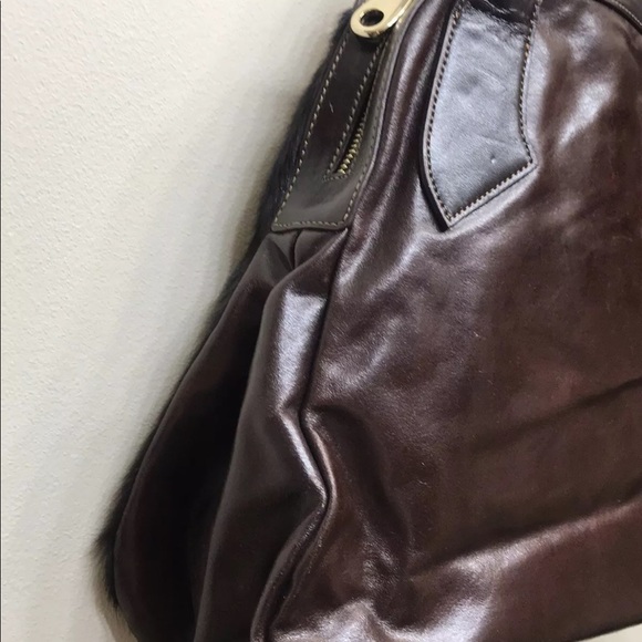 Cromia Women’s Brown Crocodile Embossed Leather Handbag Italy - Picture 7 of 12